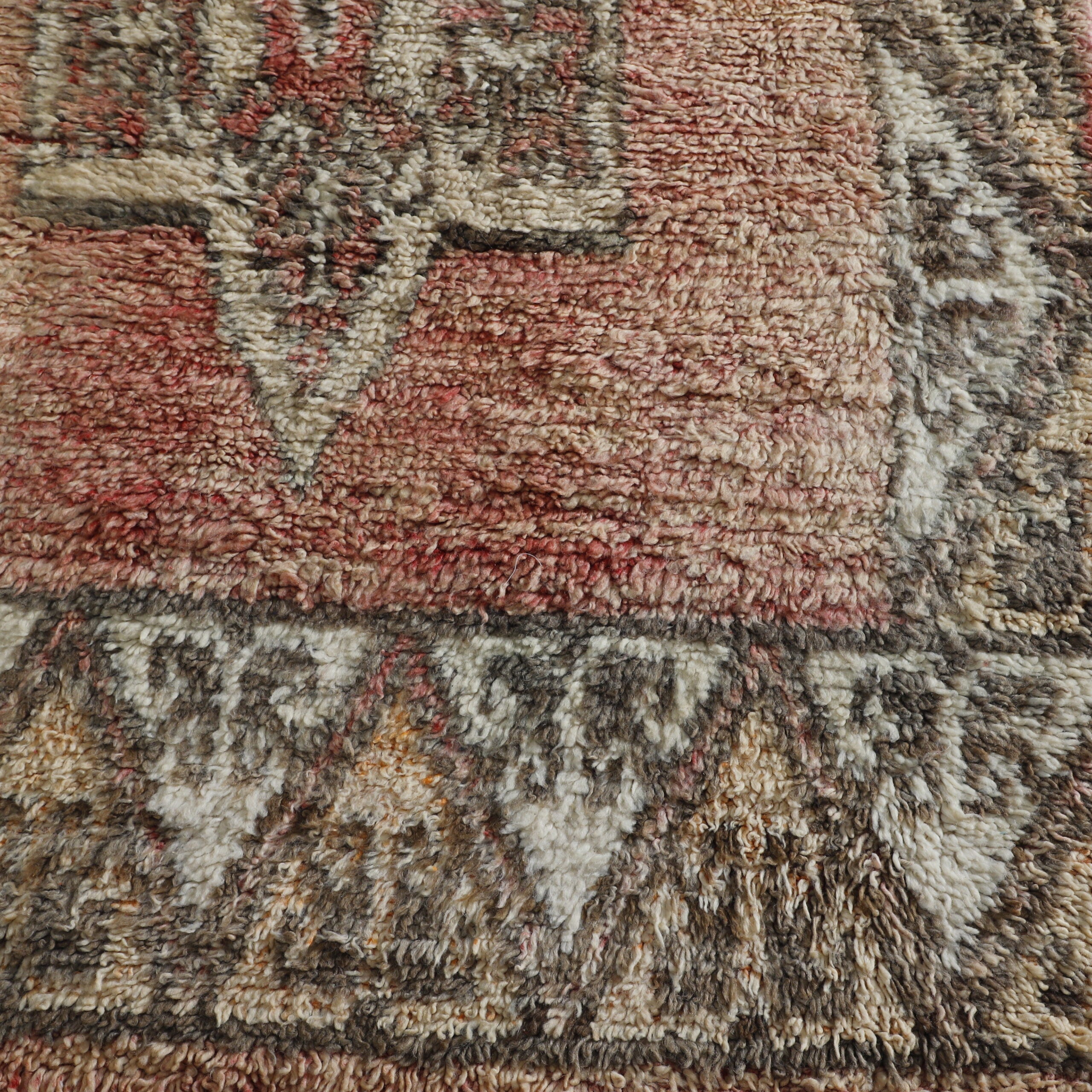 Handwoven Vintage Moroccan Rug with Traditional Geometric Design