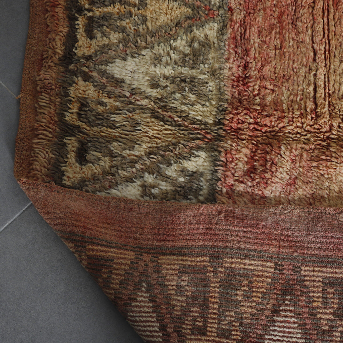 Handwoven Vintage Moroccan Rug with Traditional Geometric Design