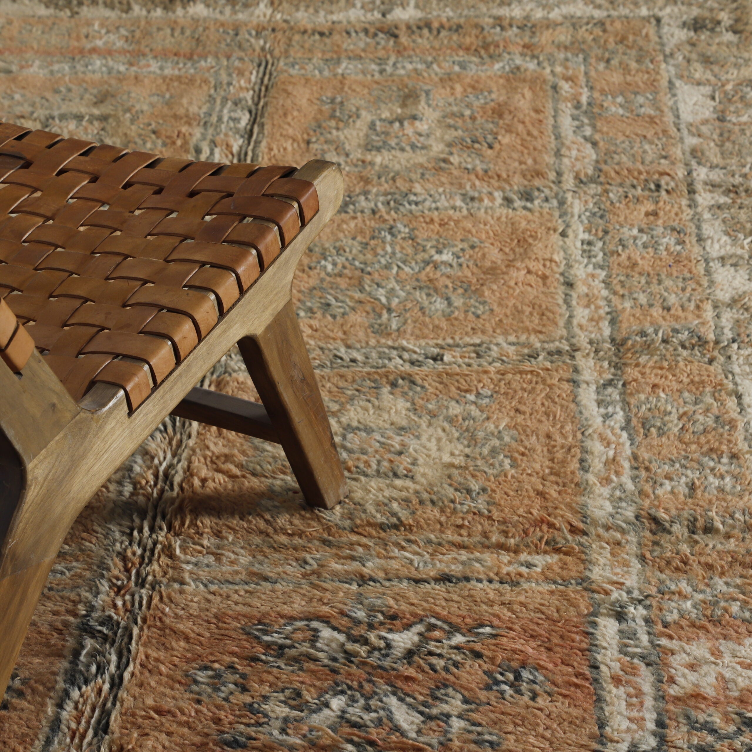 Elegant Boujad Rug with Intricate Motifs