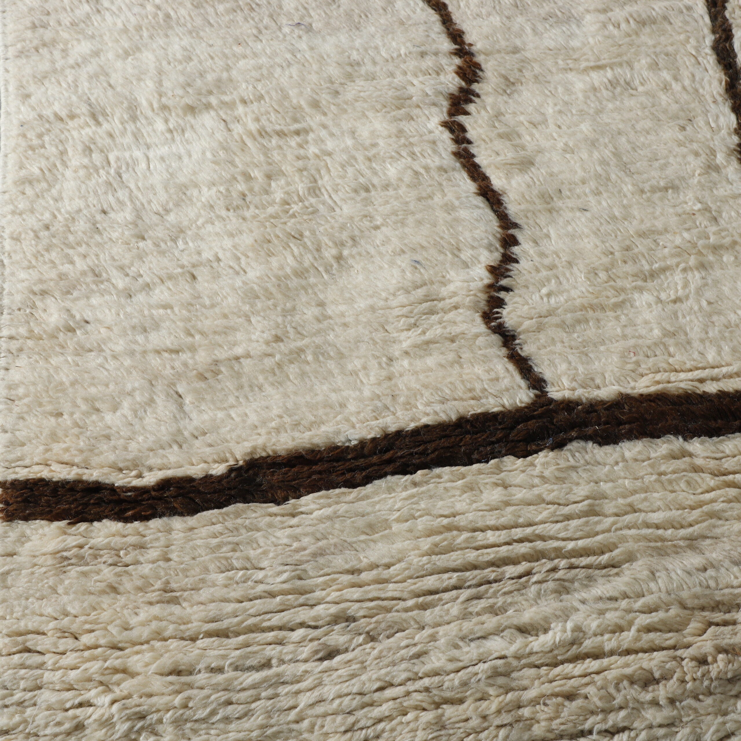 Classic Moroccan Beni Ourain Rug with Abstract Lines