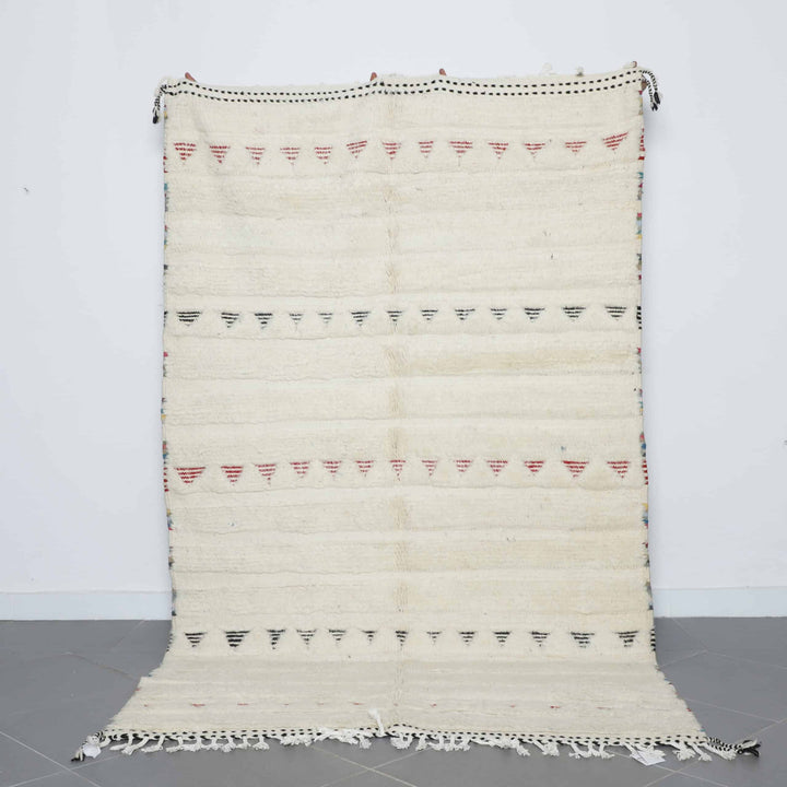 Moroccan Beni Ouarain Rug with Minimalist Geometric Stripes