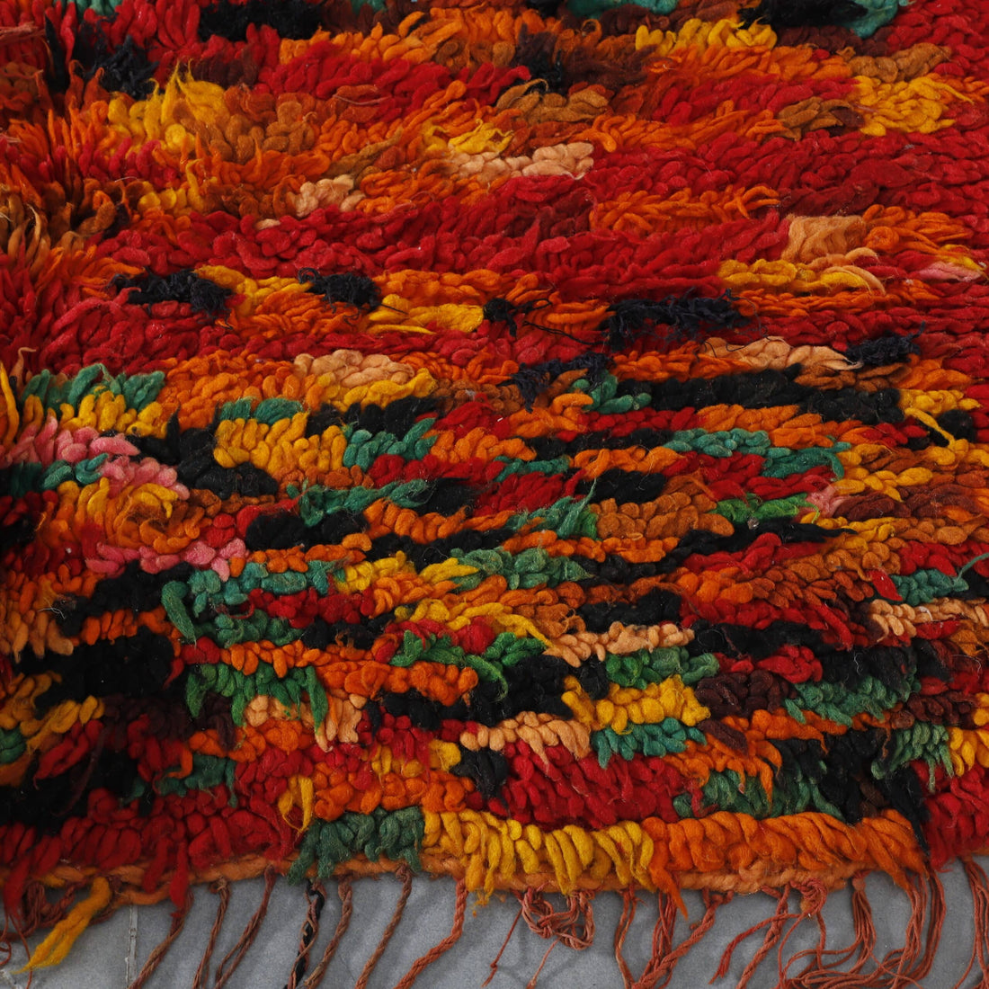 Colorful Moroccan Berber Rug with Abstract Field
