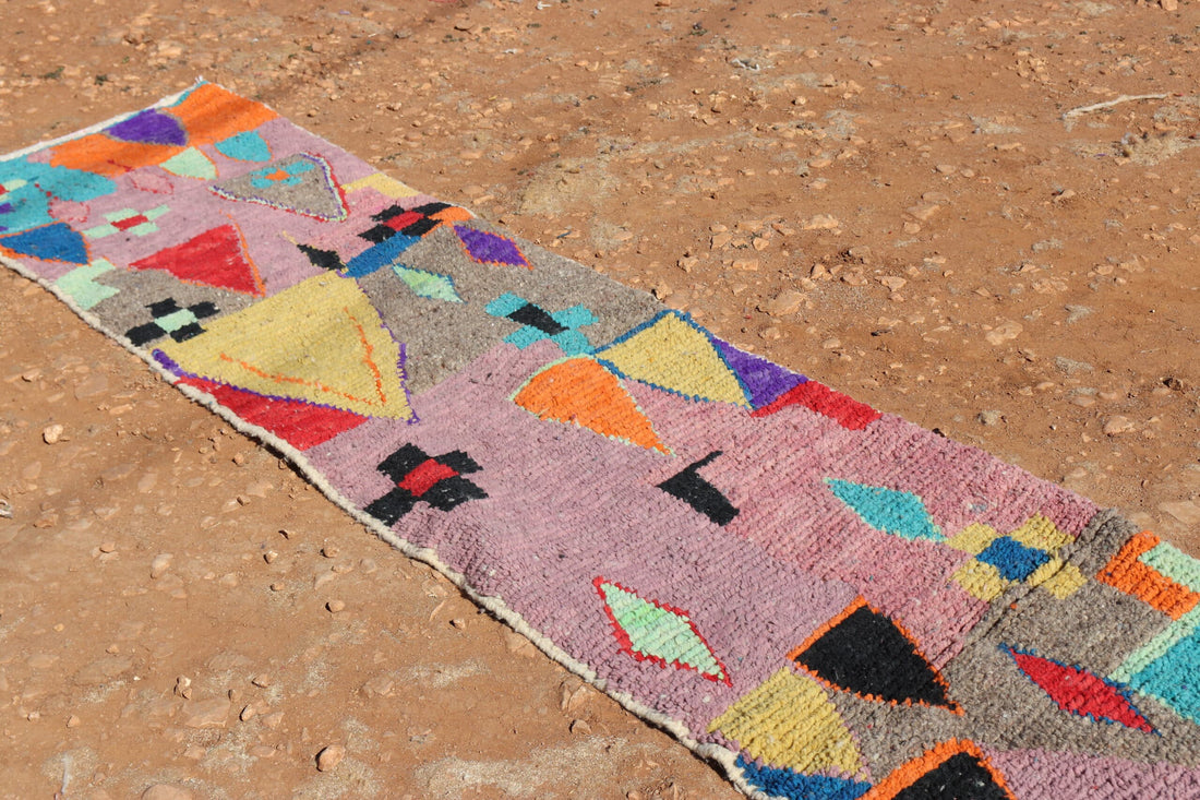  Moroccan Custom Abstract Runner Rug