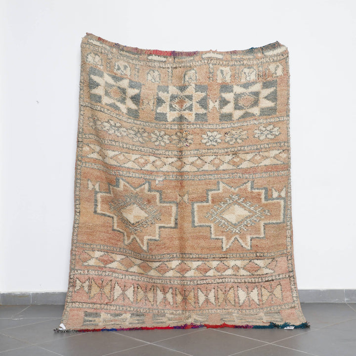Moroccan Handmade Vintage Boujaad Rug 7.5×5.6 Ft – 