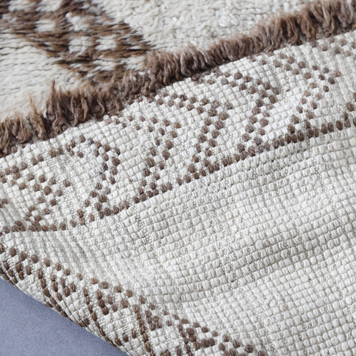 Beni Ourain Carpet 13×5.6 Ft – Authentic Handwoven Moroccan Wool Rug