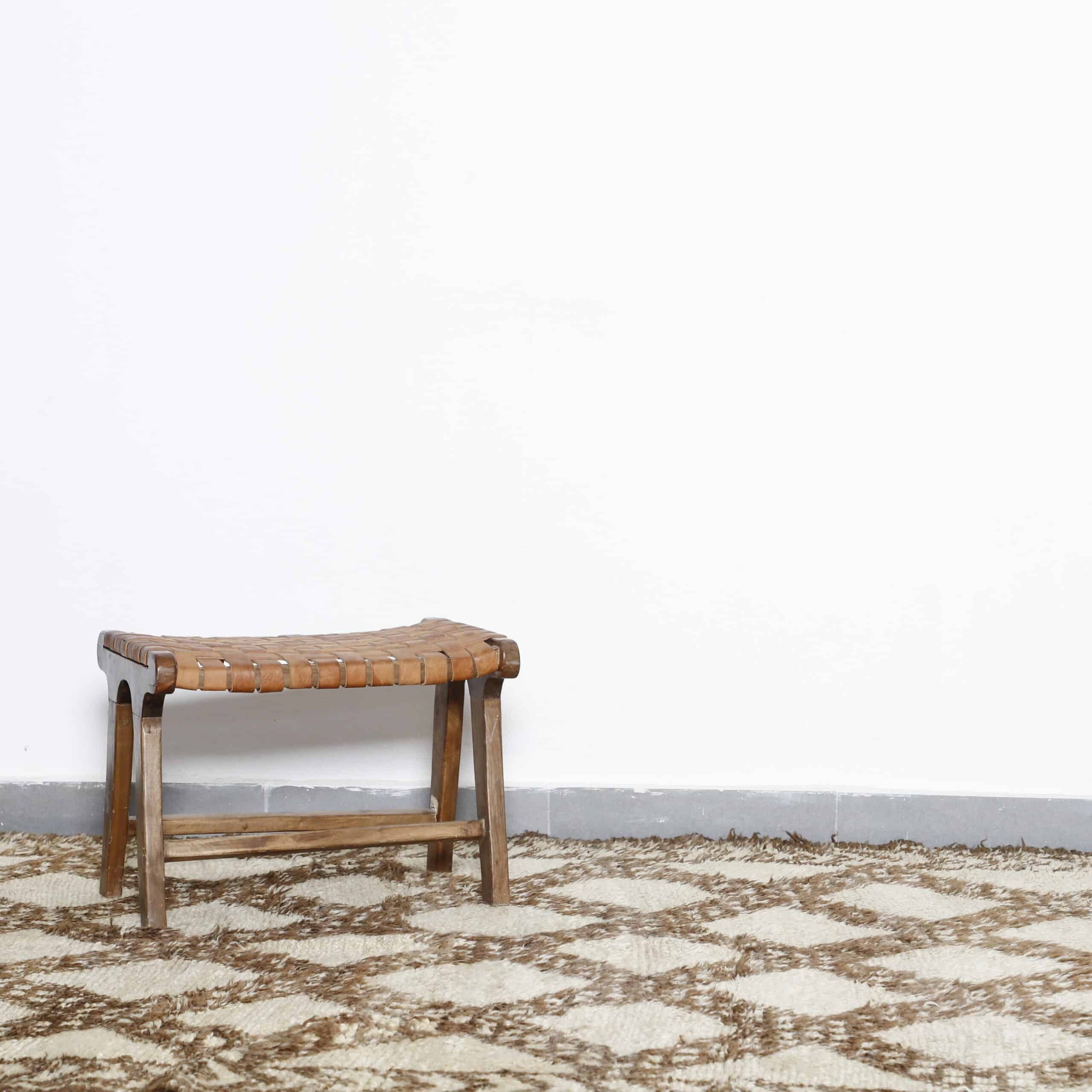 Beni Ourain Carpet 13×5.6 Ft – Authentic Handwoven Moroccan Wool Rug