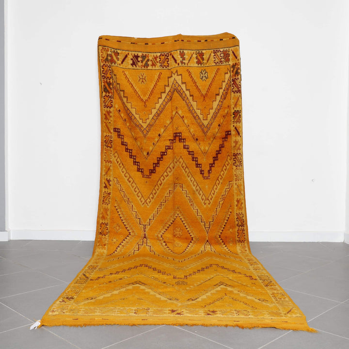 Vintage Tammassine Rug 12.2×4.7 Ft – Moroccan Handmade