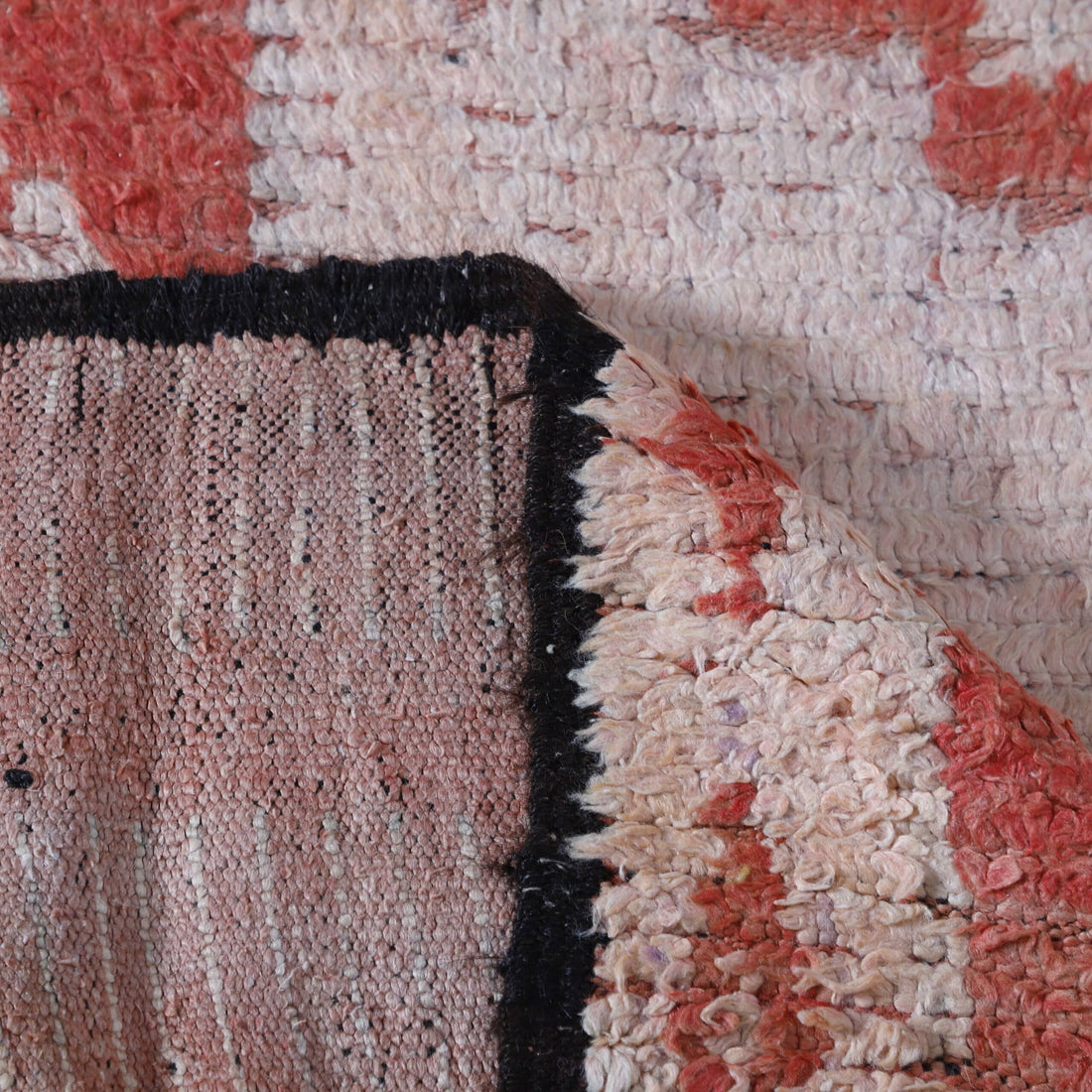 Vintage Faded Red Boujaad Rug 9.1×5.2 Ft