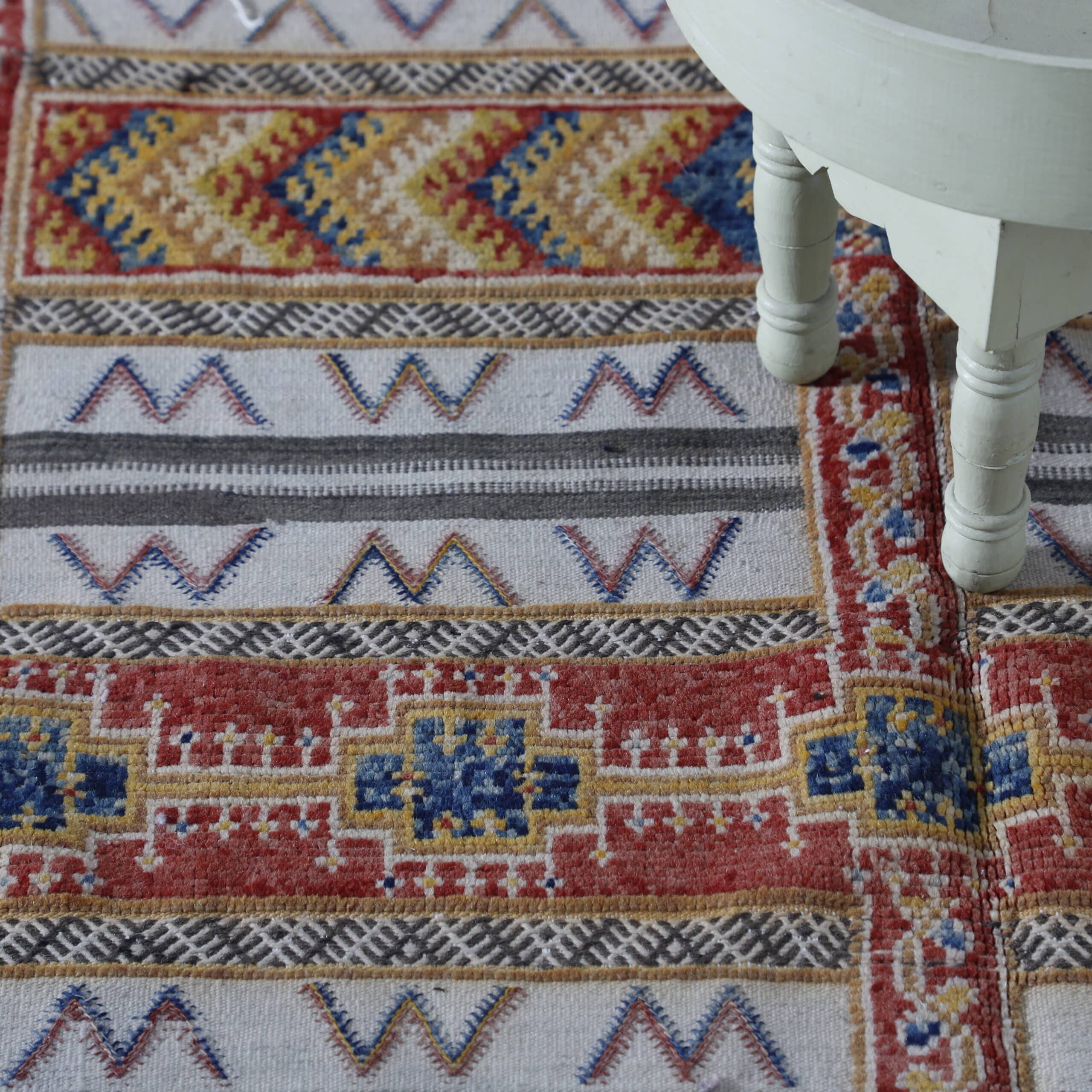 Vintage Glaoui Rug 6.2×3.9 Ft – Handmade Moroccan Wool