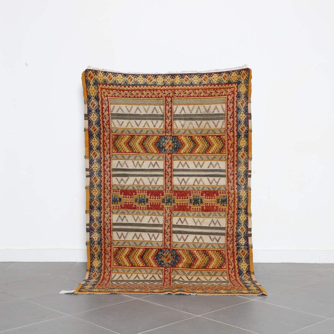 Vintage Glaoui Rug 6.2×3.9 Ft – Handmade Moroccan Wool