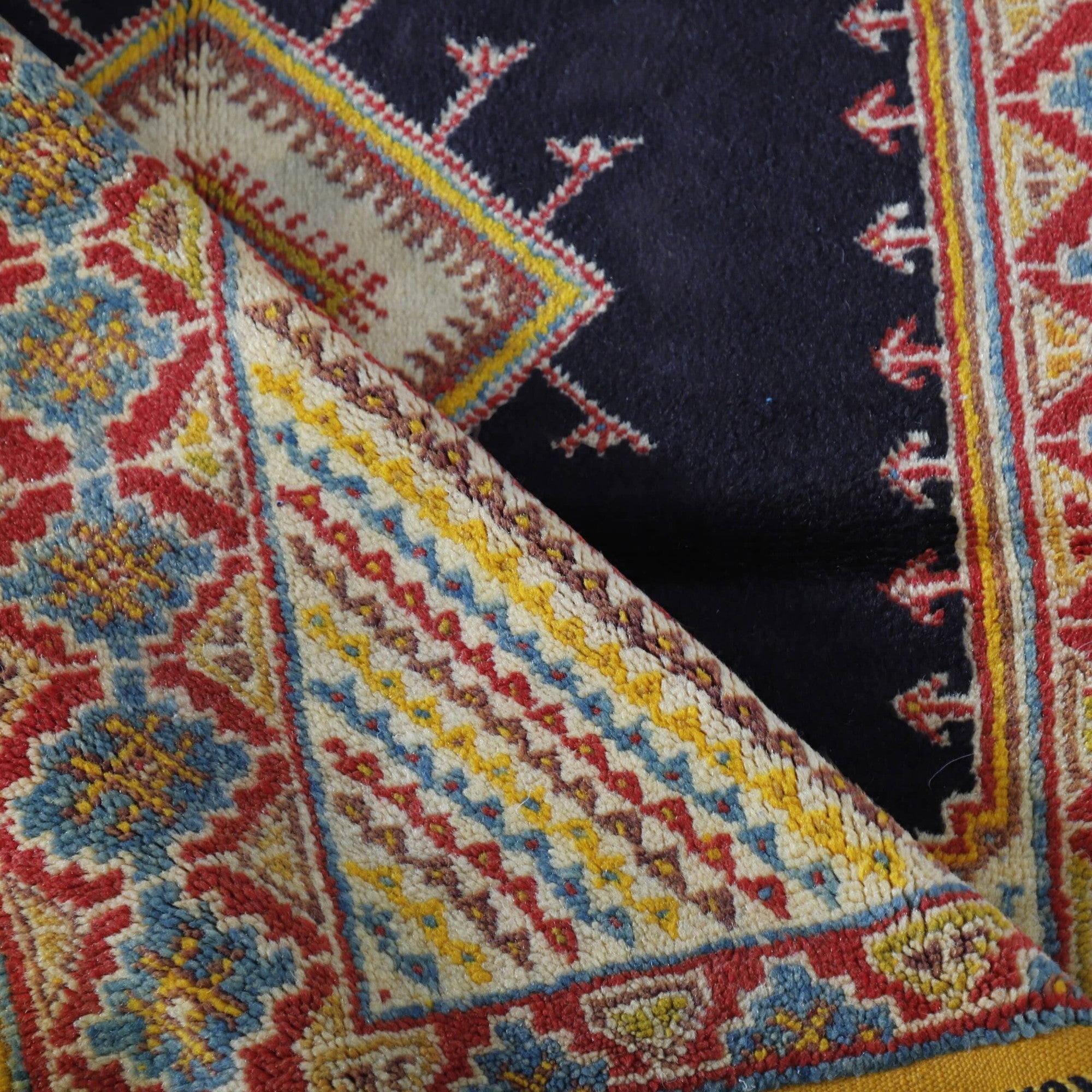 Black Taznakht Rug 6.4×3.5 Ft – Handmade Moroccan