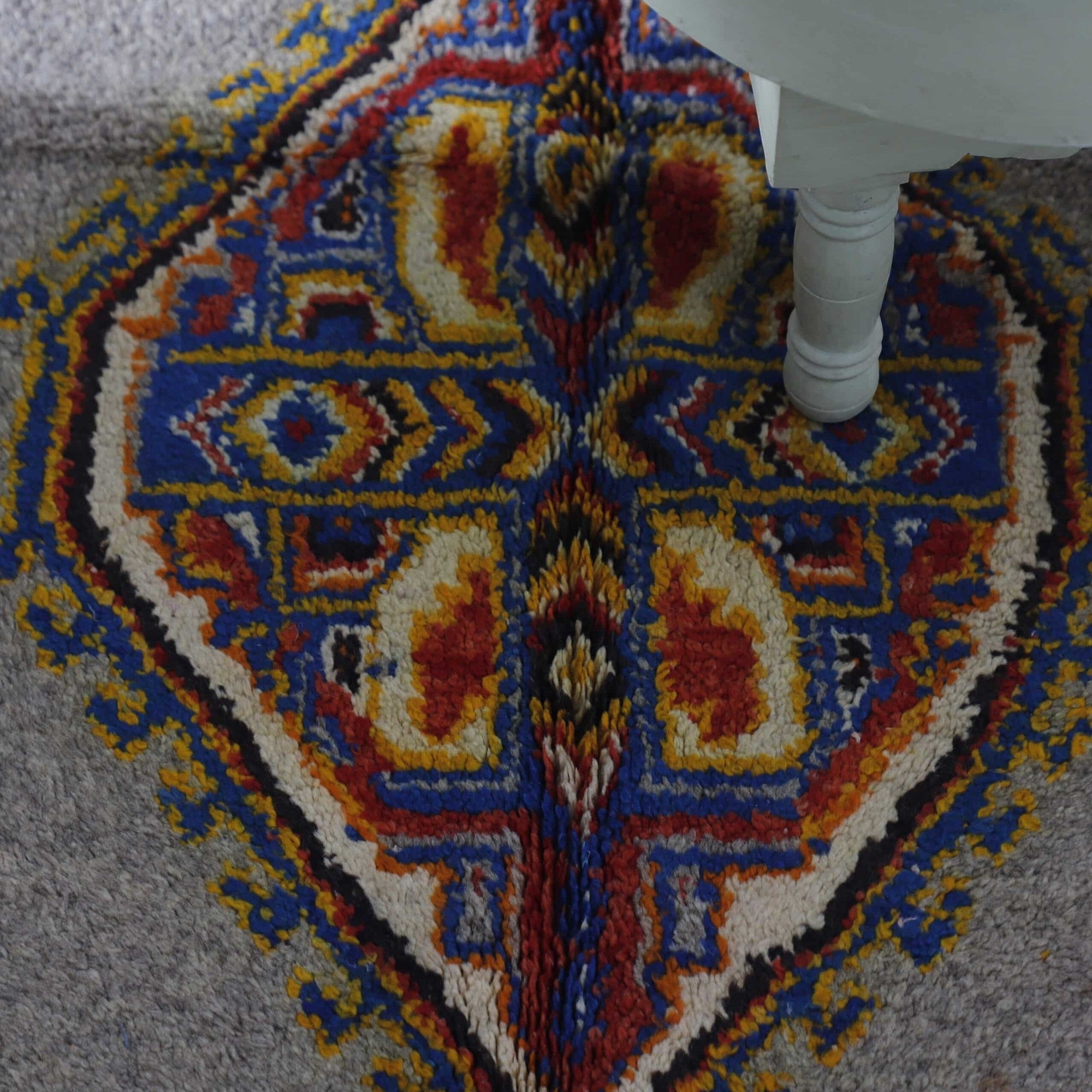 Old Taznakht Rug 5.1×3.1 Ft – Vintage Moroccan Wool
