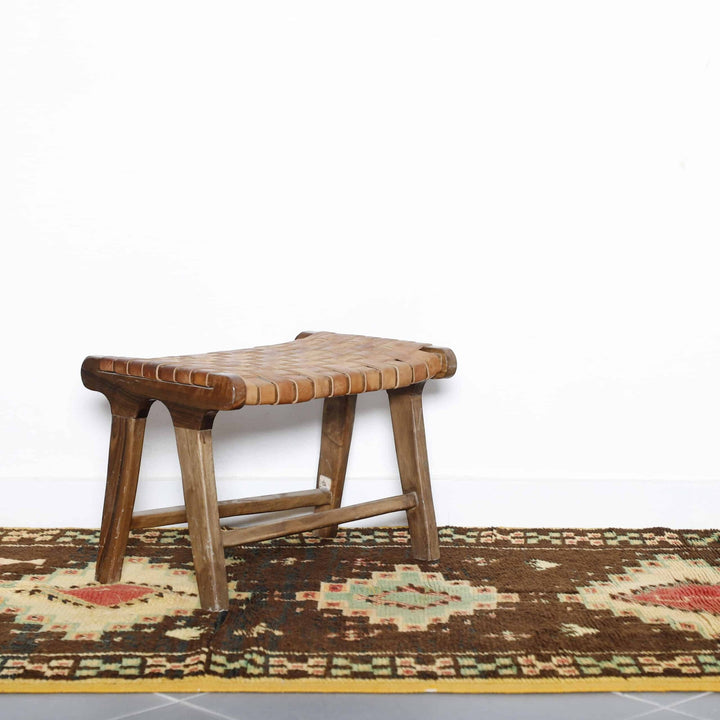 Vintage Taznakht Rug 7.5×3.7 Ft – Handmade Moroccan Wool