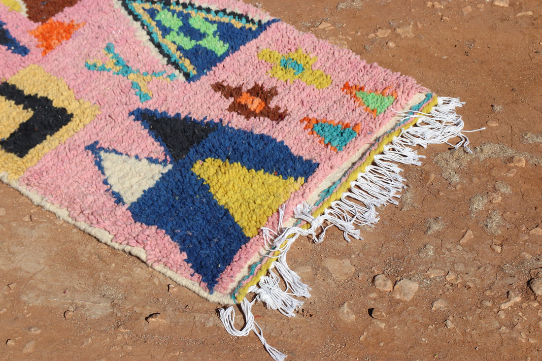 Pink Abstract Runner Rug - image 5