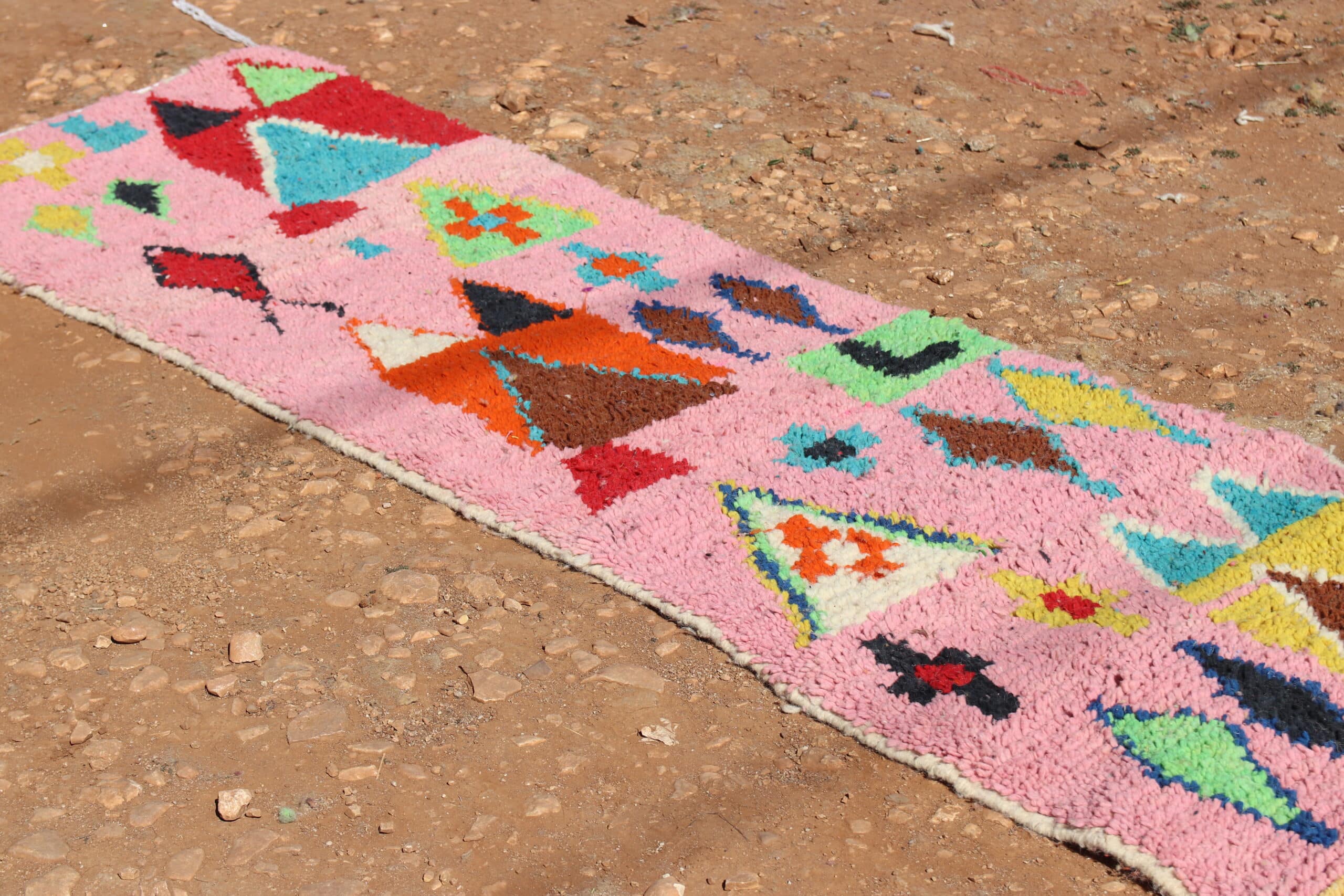 Pink Abstract Runner Rug - image 4