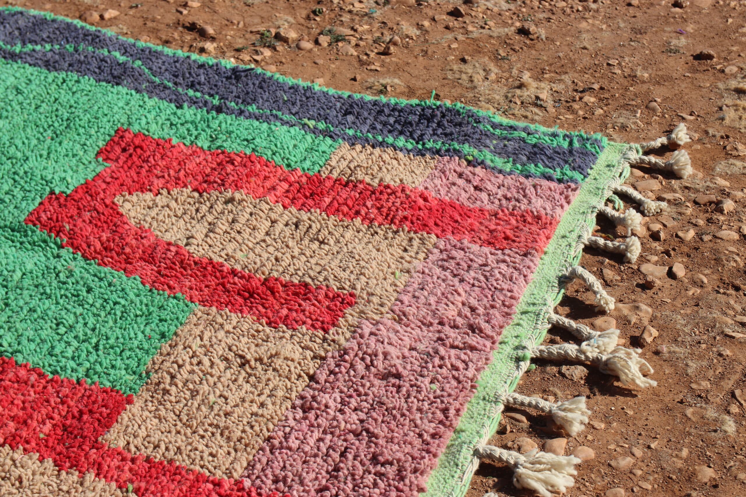Handwoven Green Berber Rug - image 3