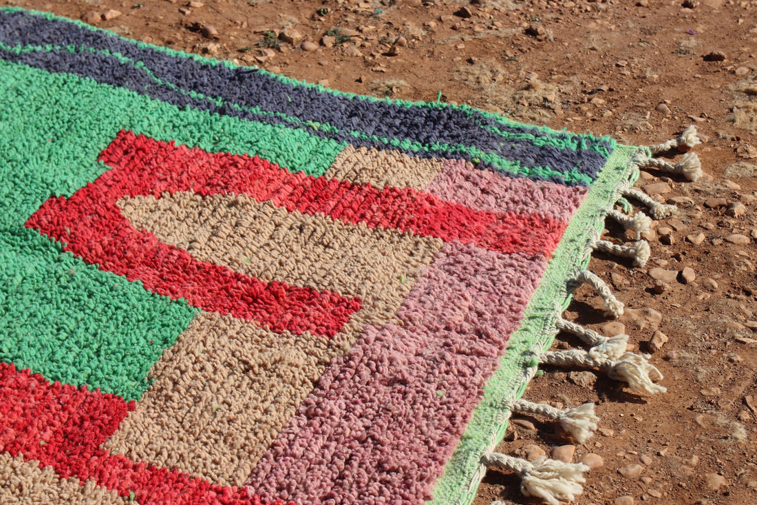 Handwoven Green Berber Rug - image 3