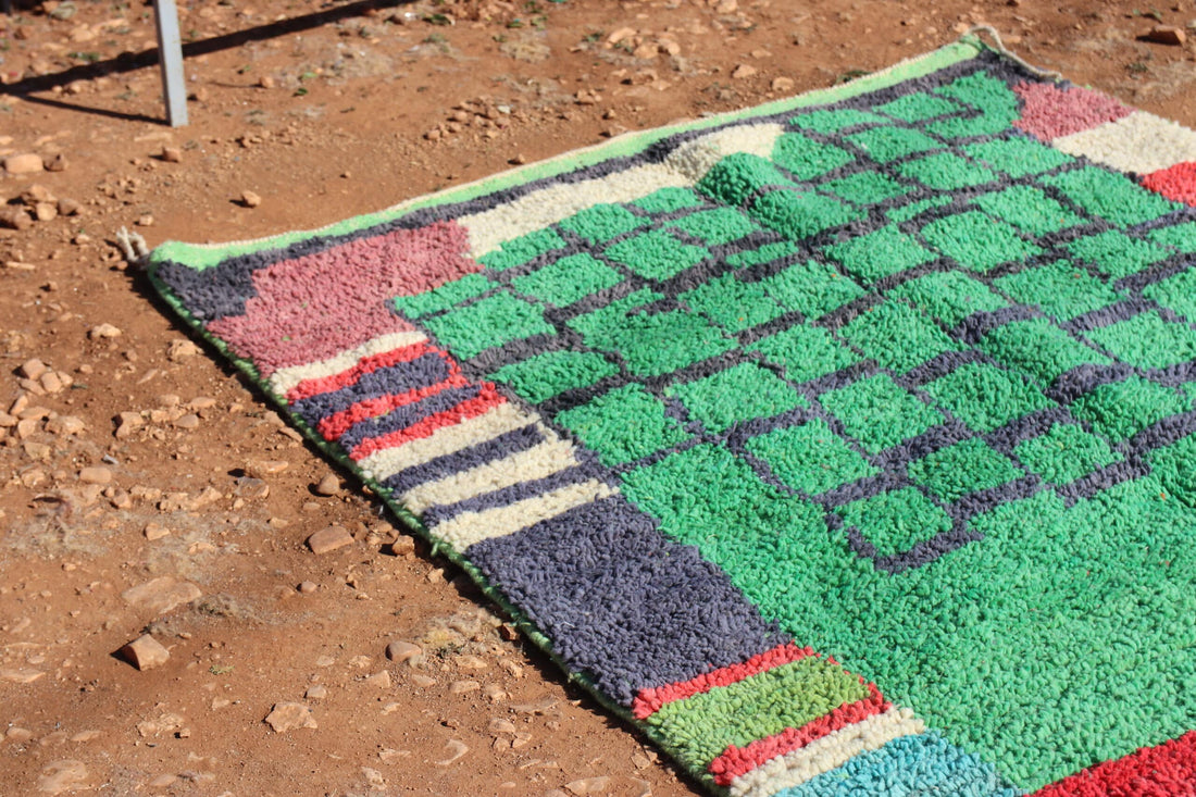 Handwoven Green Berber Rug - image 5