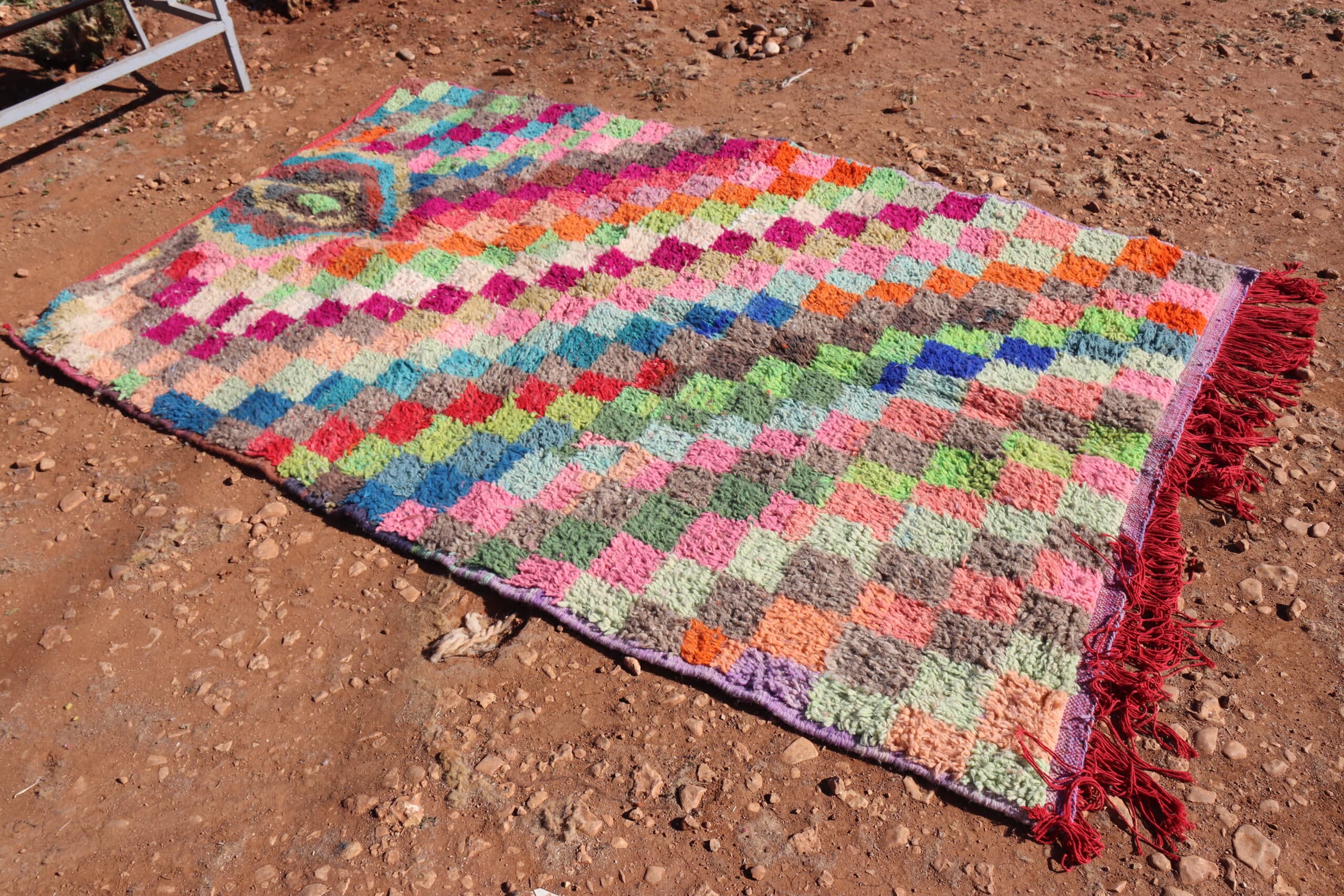 Moroccan Colorful Rug Checkered Design - image 2