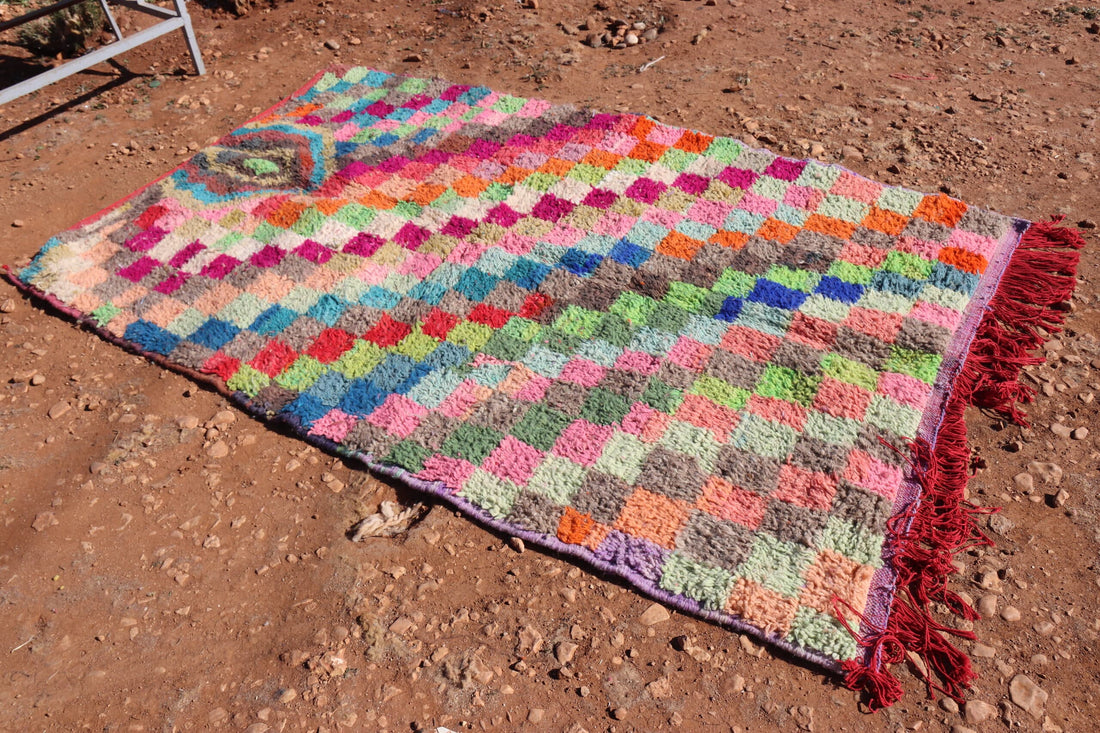 Moroccan Colorful Rug Checkered Design - image 2