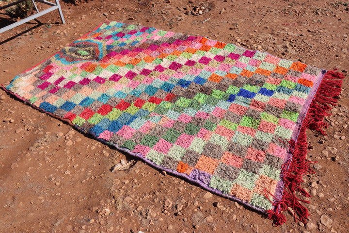 Moroccan Colorful Rug Checkered Design - image 2