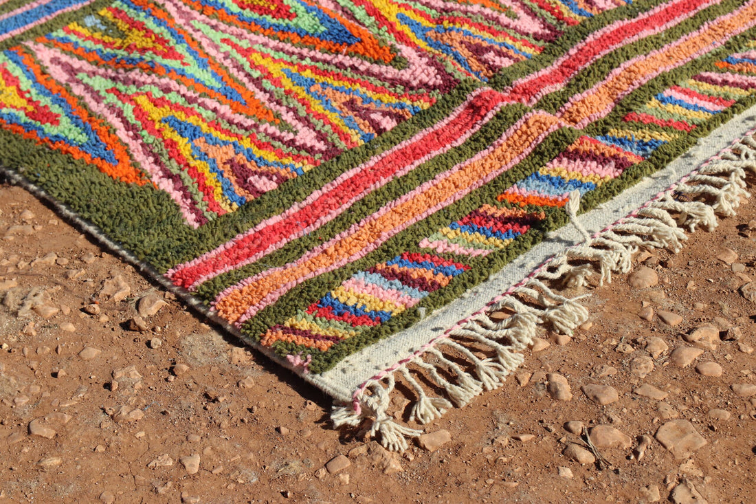 Berber Rug Vibrant Moroccan Zigzag Pattern - image 6
