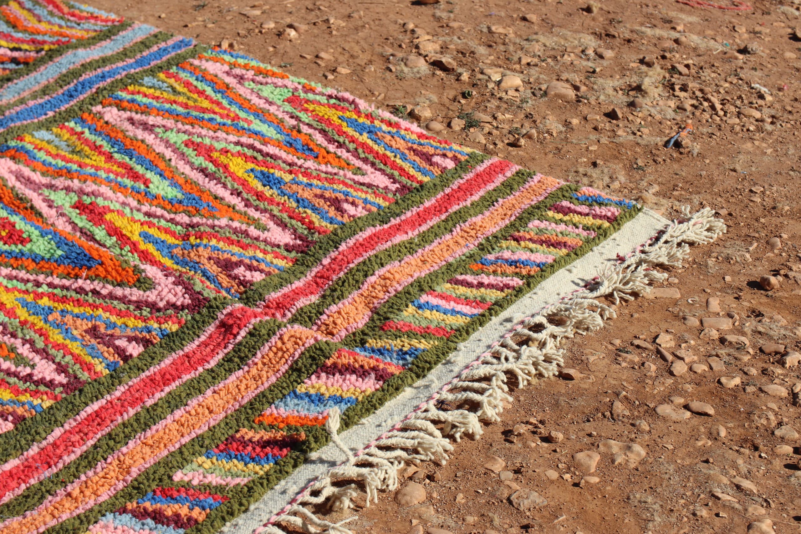 Berber Rug Vibrant Moroccan Zigzag Pattern - image 5