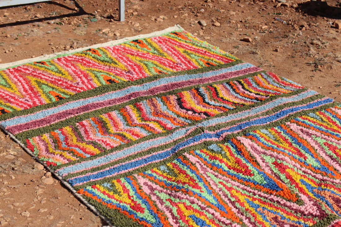 Berber Rug Vibrant Moroccan Zigzag Pattern - image 2