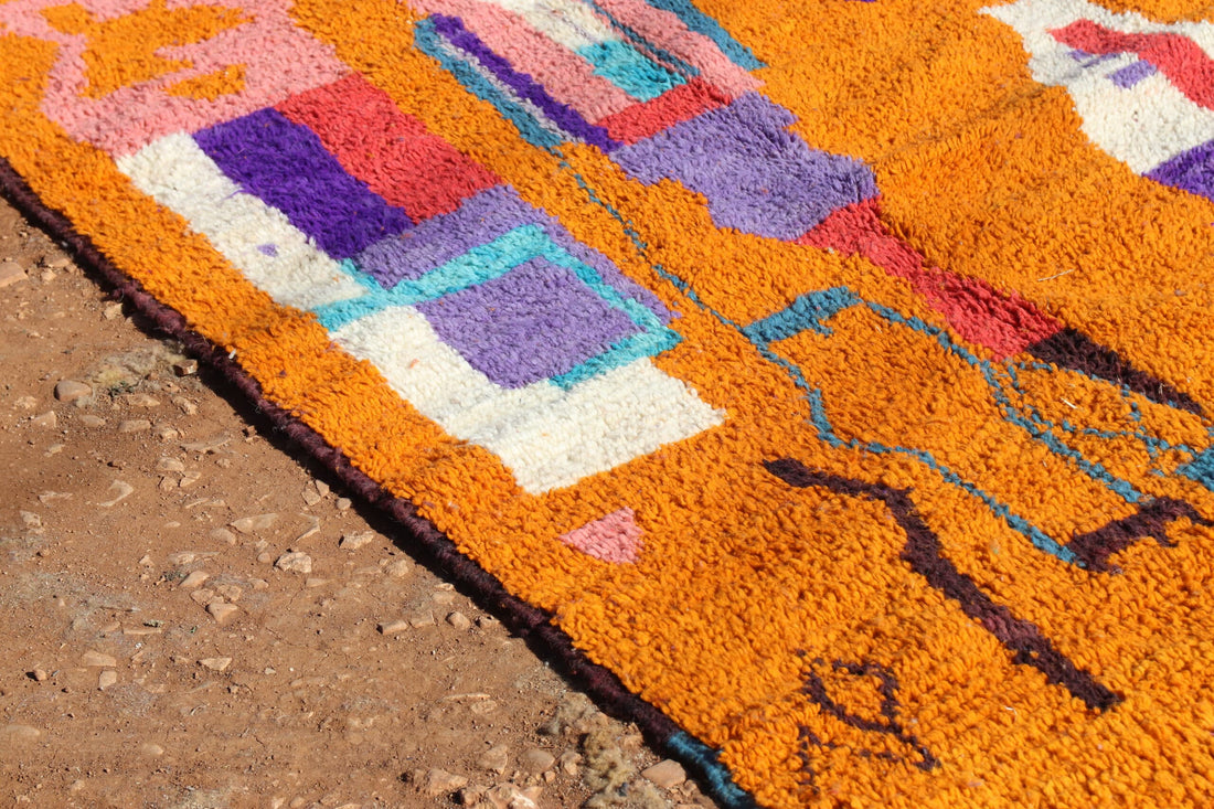 Handwoven Moroccan Orange Rug - image 2