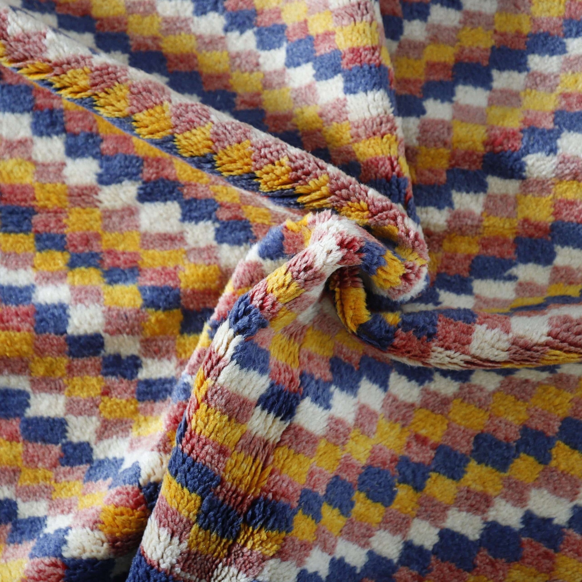 New Checkered Taznakht Rug – Handmade Moroccan Carpet
