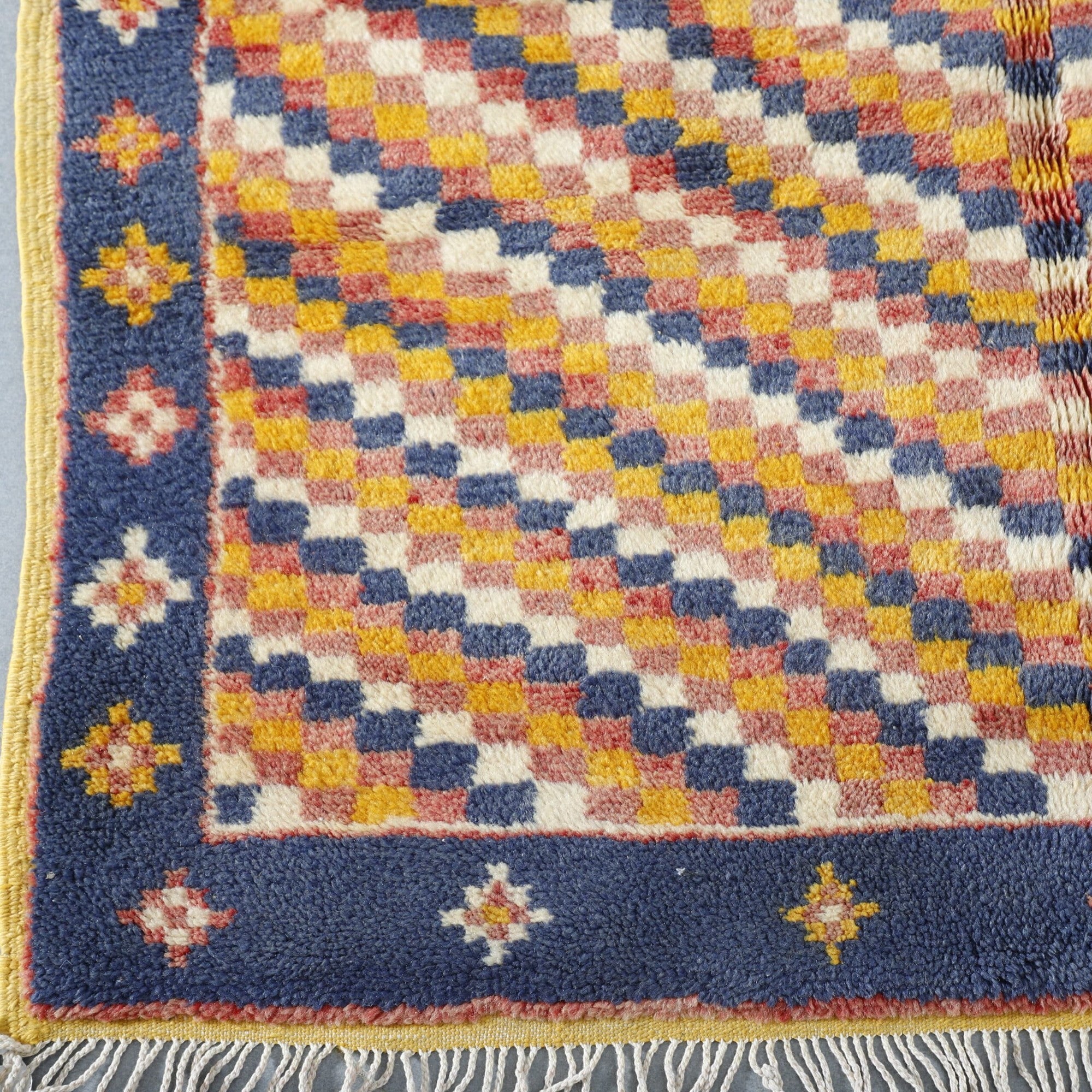 New Checkered Taznakht Rug – Handmade Moroccan Carpet