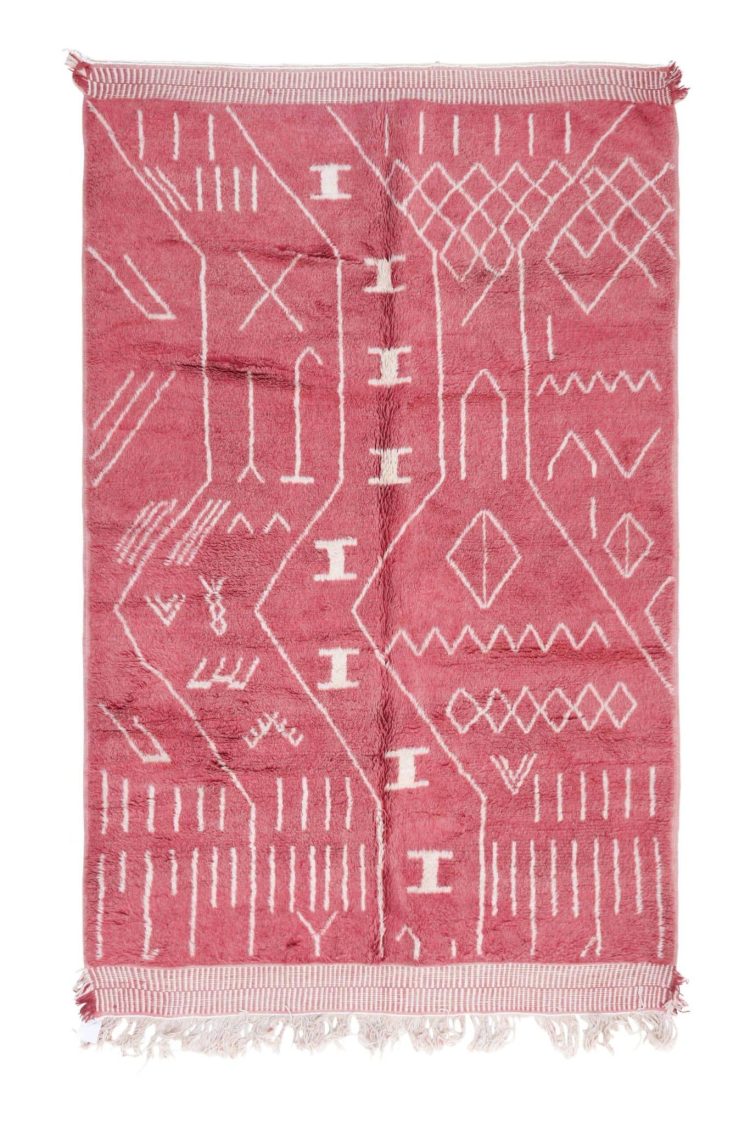 Berber rug, berber carpets rug Moroccan Handmade rug ,Beni ourain style Morocco wool Berber Rug, modern rug, Hand woven rug, Azilal Berber style - pink Rug Morocco