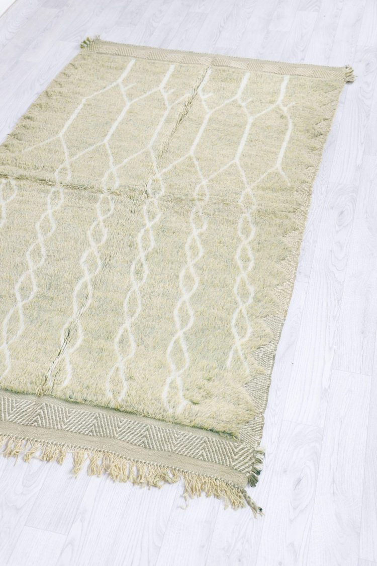 Green moroccan rug, Moroccan rug Green - Handmade rug - Moroccan berber rug - Beni ourain rug - Morocco rug - Moroccan area rug - Custom Green rug - Wool rug