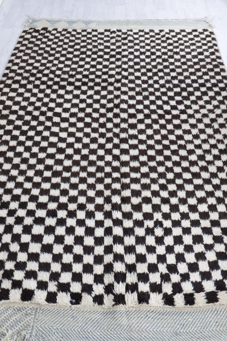 Mus mus rugs, checkered rug, black and white checkered rug,checkered rug 8x10, Moroccan checkered rug, checkered area rug, black white checkered rug, black checkered rug