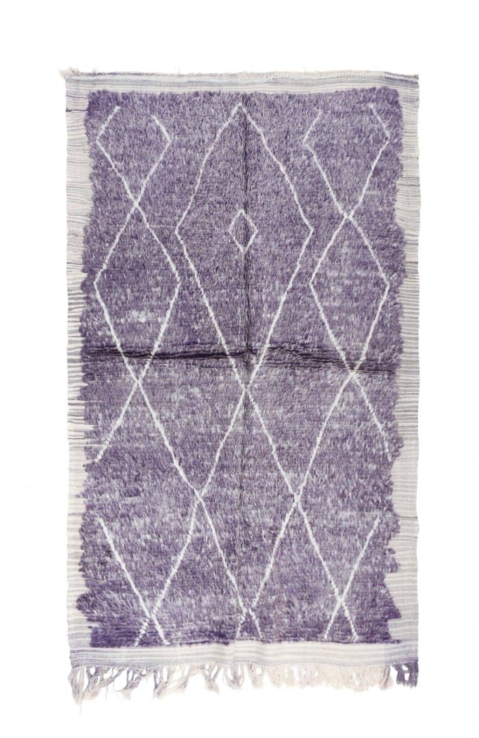 Purple Moroccan rug for Berber rugs with traditional patterns