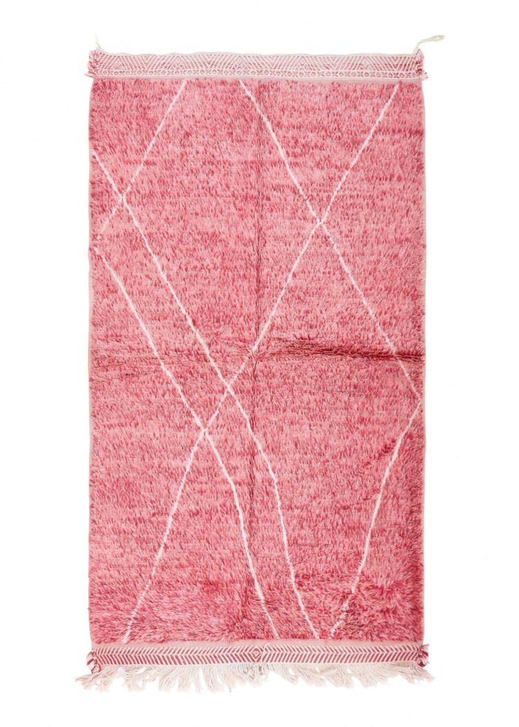 mid century modern rug, mid century modern rugs, pink moroccan rug, pink shag rug, taznakhet wool rug, wool area rugs, Moroccan rugs,