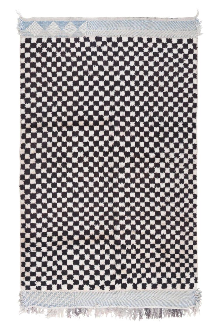 checkered rug, Checkered black and withe Rug, black Beni Ourain Rug, black and withe Rug Moroccan 8x10, black Berber Rug, Moroccan Wool Rug, Sitting Room Rug, Dark black and withe Rug Washable rugs