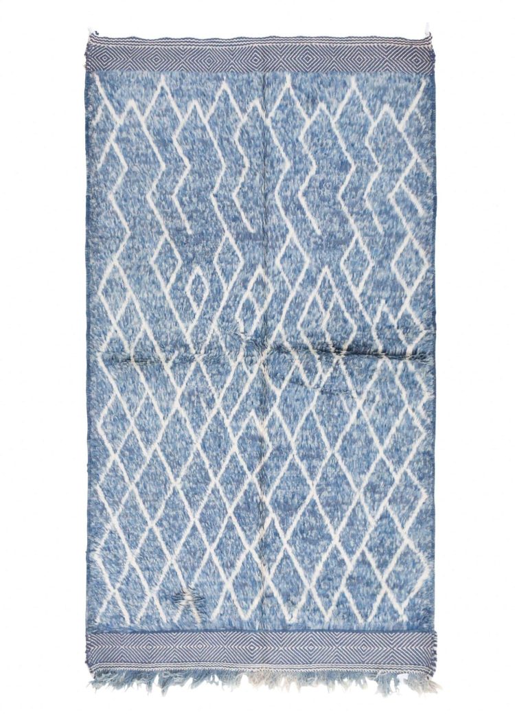 blue moroccan rug, shag moroccan rug, berber moroccan rugs, blue morrocan rug,Moroccan rug blue - Berber rug - Custom Moroccan rug,Beni ourain rug Handmade rug,Abstract Wool rug, blue rug, moroccan blue rug