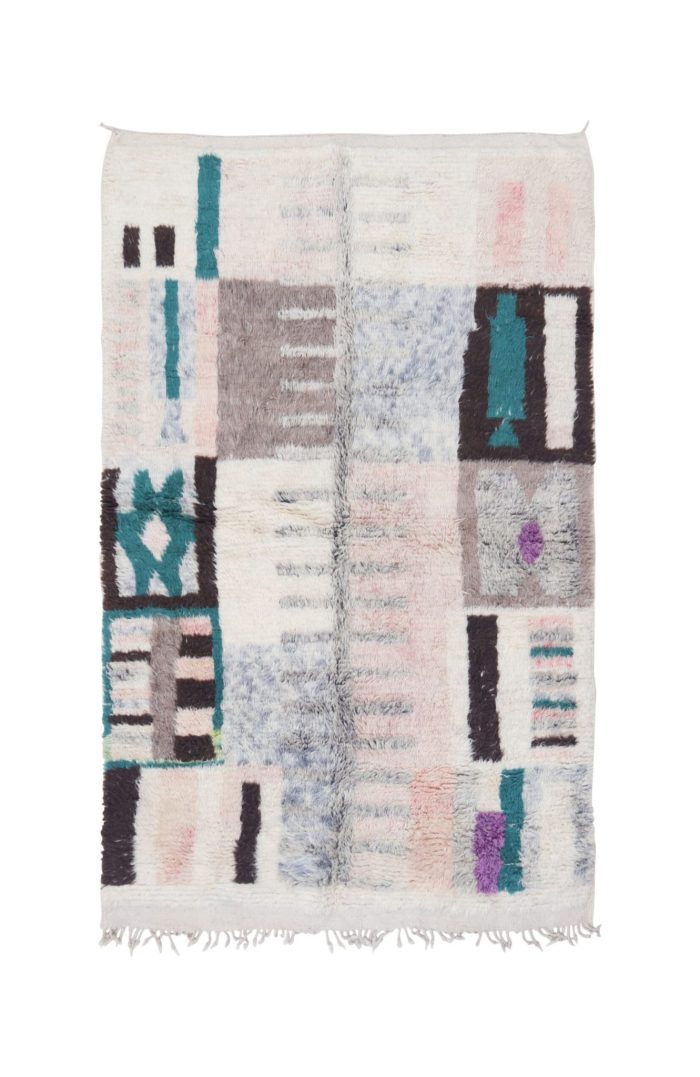 Moroccan Cool Rug with soothing tones and intricate handwoven patterns