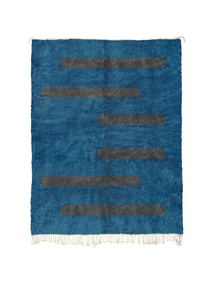 blue and gray rug