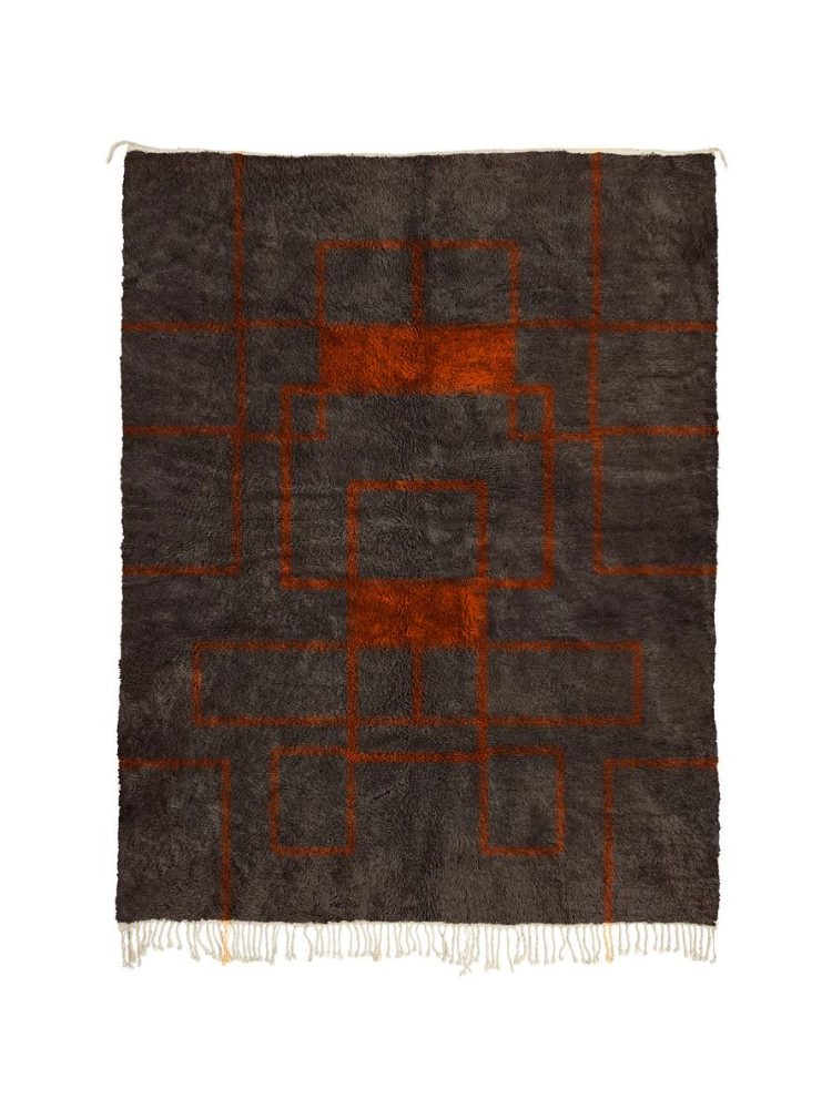 Handwoven Moroccan Abstract Rug with vibrant colors and intricate patterns