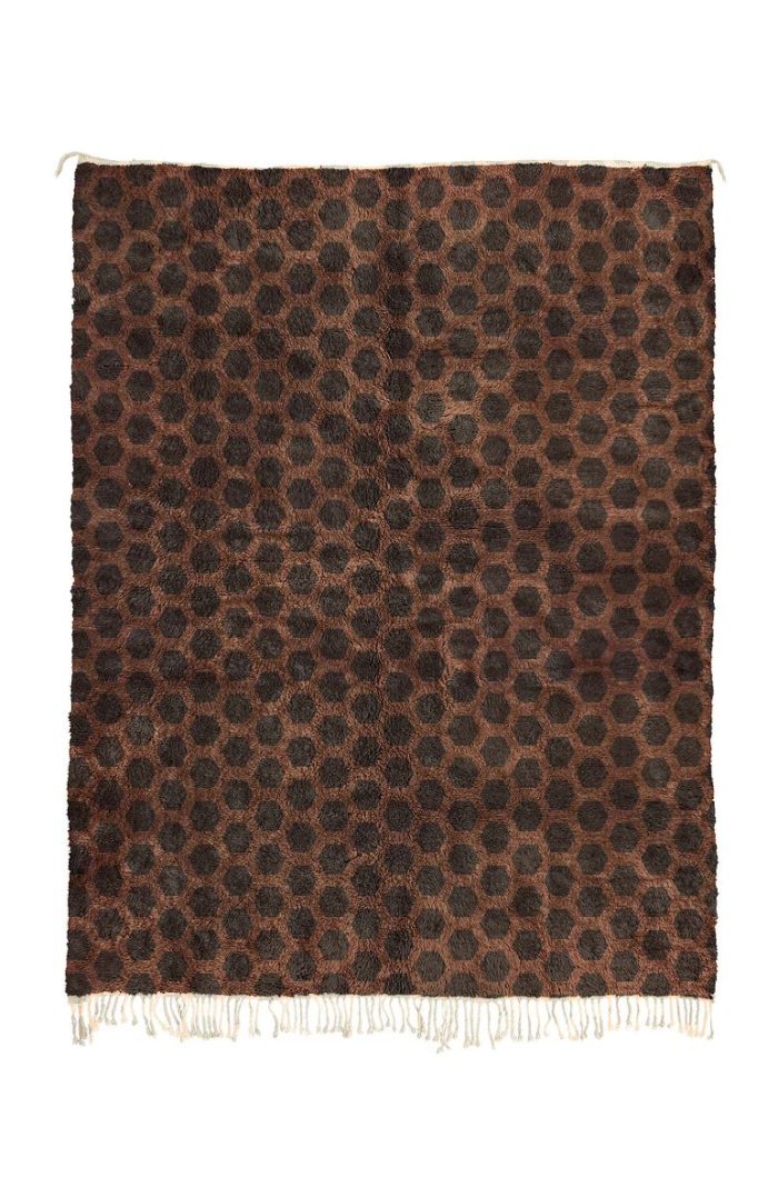 Handcrafted brown rugs for living room with intricate patterns for living room decor