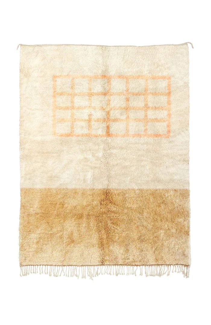 Handwoven Natural Area Rug - Eco-Friendly Moroccan Design