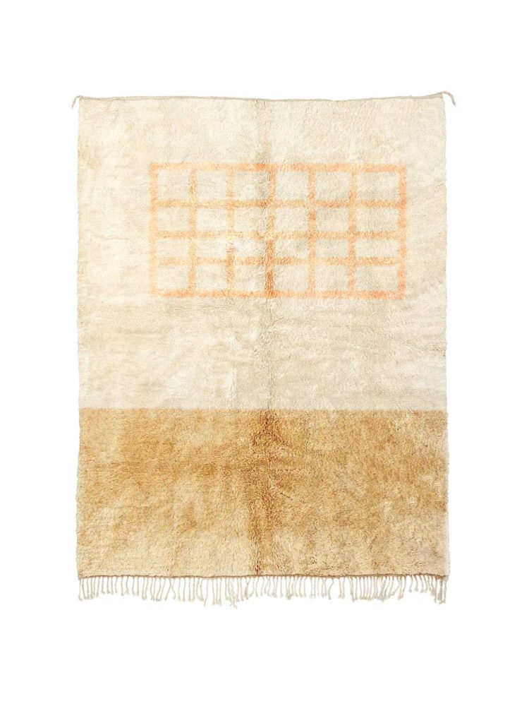 Handwoven Natural Area Rug - Eco-Friendly Moroccan Design