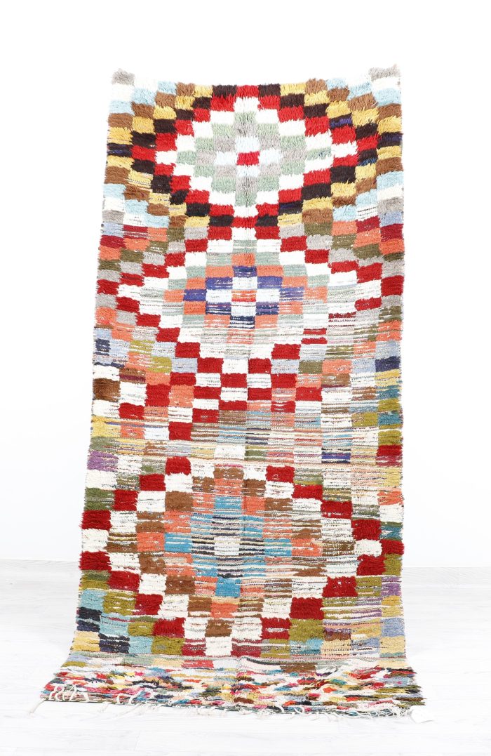 Colorful Checkered Rug - Bold checkered pattern with vibrant colors