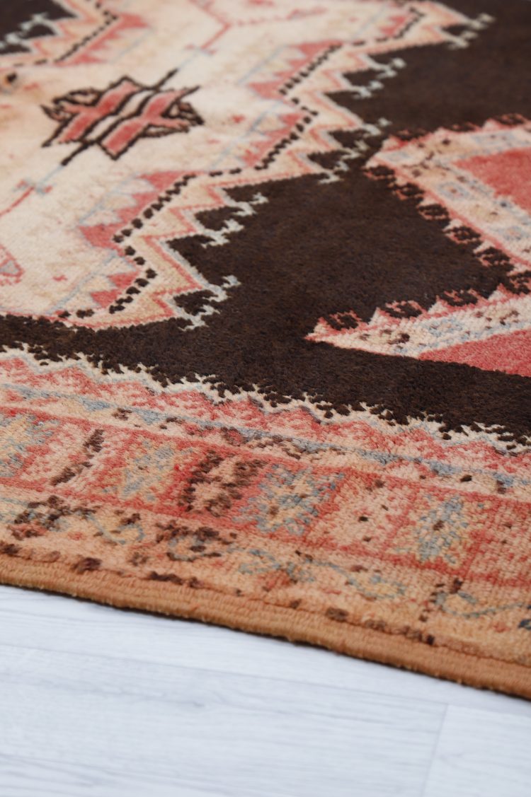 Brown Vintage Area Rug - Image 5