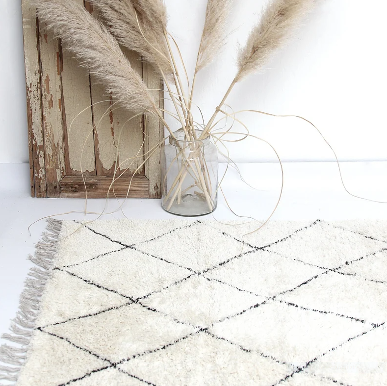 Authentic Moroccan Berber rugs with geometric patterns