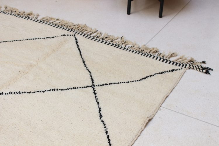 Custom Beni Ourain Rug handwoven from natural wool with geometric patterns customized to your style.