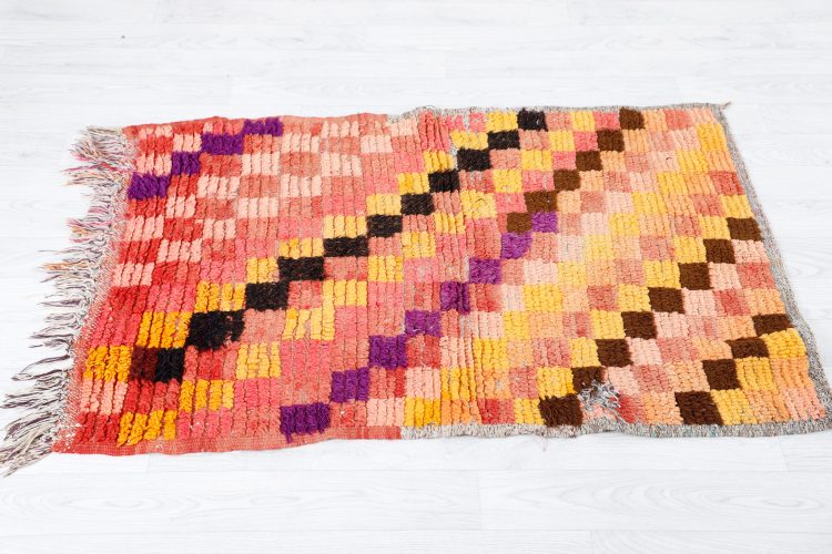 Checkered Vintage Rug - Image 2