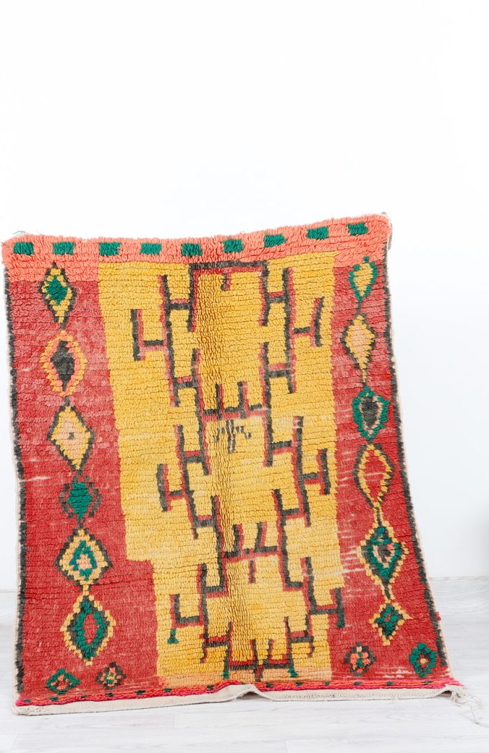 Red Vintage Rug - Handcrafted with intricate designs